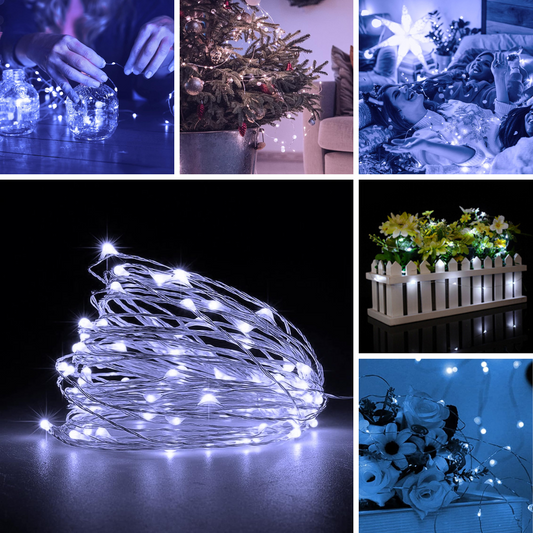 [USB Fairy Lights] 20/30/50 LED USB Fairy Lights | Copper Wire String Lights, Warm White Multicolor White, Home Decor, Bedroom, Wedding, Christmas, Holiday, Halloween Decorations