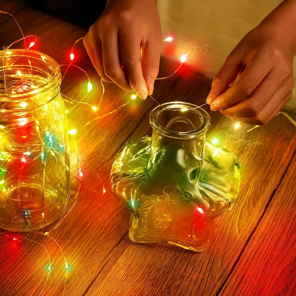 [USB Fairy Lights] 20/30/50 LED USB Fairy Lights | Copper Wire String Lights, Warm White Multicolor White, Home Decor, Bedroom, Wedding, Christmas, Holiday, Halloween Decorations