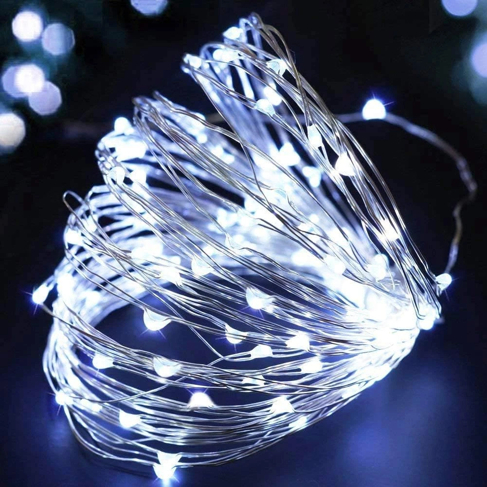 [USB Fairy Lights] 20/30/50 LED USB Fairy Lights | Copper Wire String Lights, Warm White Multicolor White, Home Decor, Bedroom, Wedding, Christmas, Holiday, Halloween Decorations